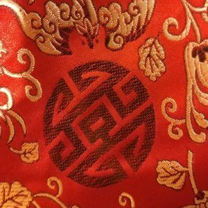Vintage Red Bohemian style, Asian Decor Bed Throw by Stratford Home